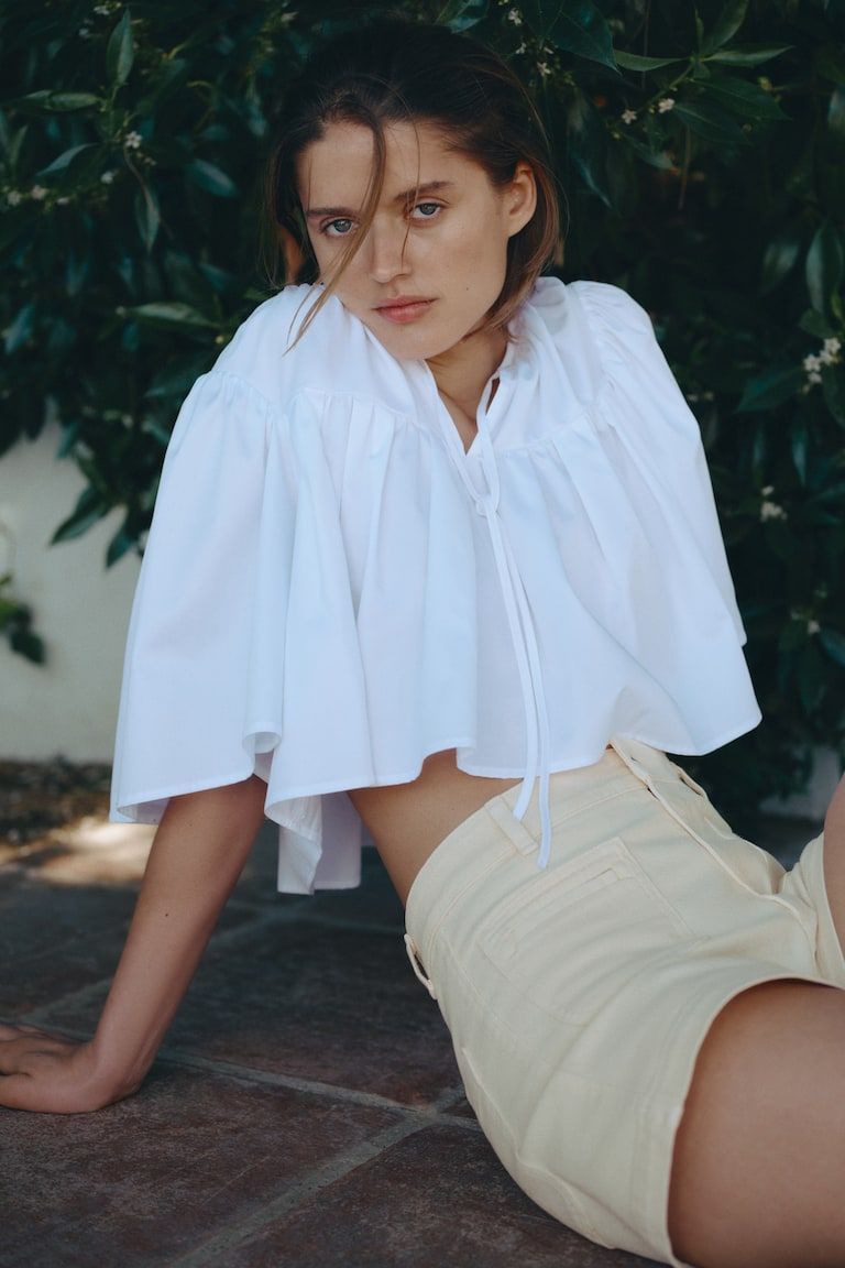 High-Waist Denim Shorts