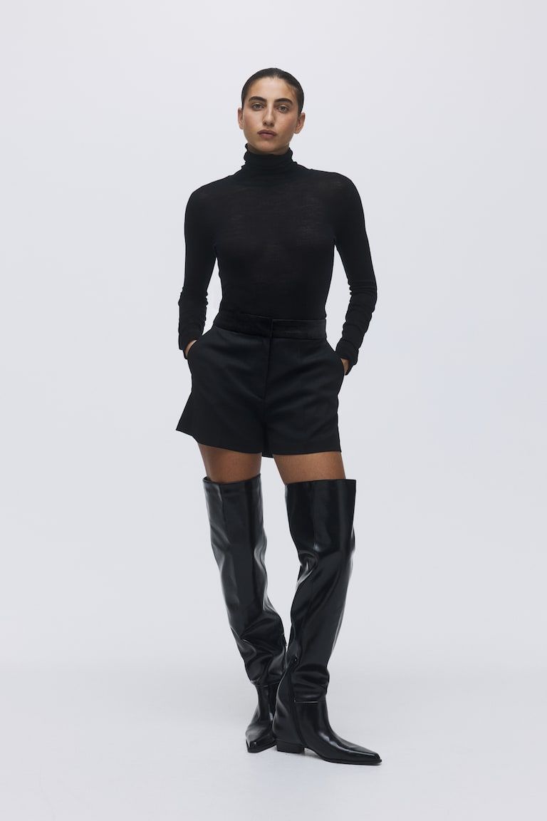 High-Waist Dress Shorts