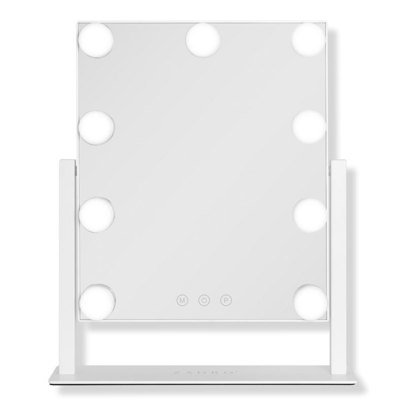 Hollywood LED Vertical Countertop Makeup Mirror - White