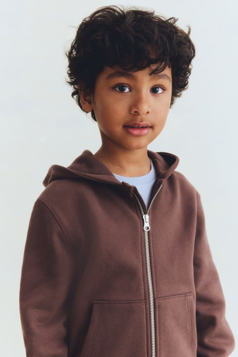 Hooded Cotton Sweatshirt Jacket