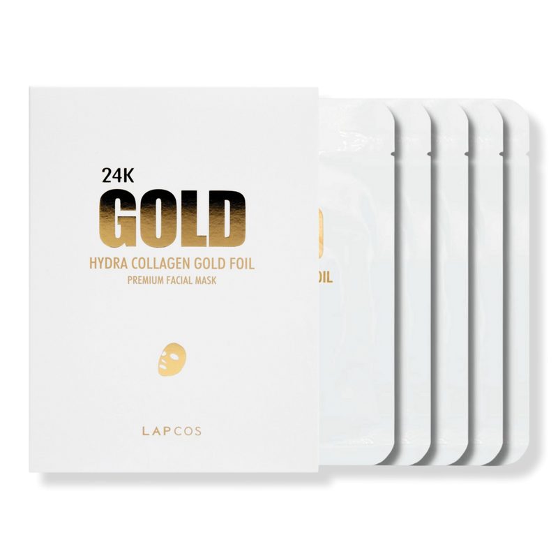 Hydra Collagen 24K Gold Foil Mask 5-Pack