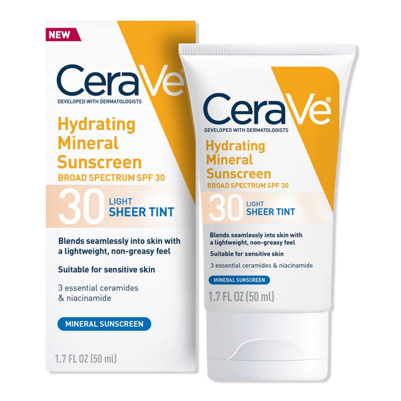 Hydrating Mineral Sunscreen Face Lotion with Sheer Tint SPF 30 - Light