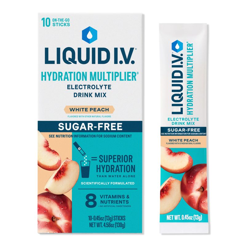 Hydration Multiplier Electrolyte Drink Mix Sugar Free White Peach - 10 ct