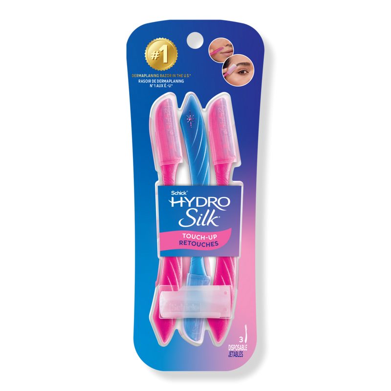 Hydro Silk Touch-Up Exfoliating Dermaplaning Tool Eyebrow/Facial Razor - 3 ct