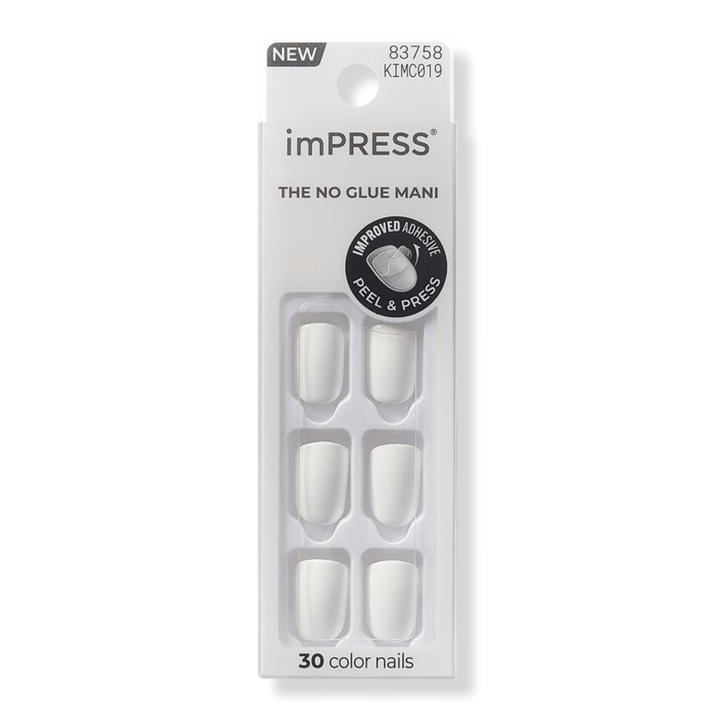 Impress Color Short Squoval Press On Nails - Frosting