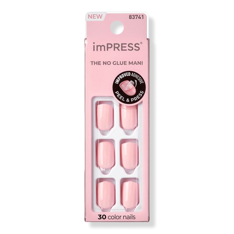 Impress Color Short Squoval Press On Nails - Pick Me Pink