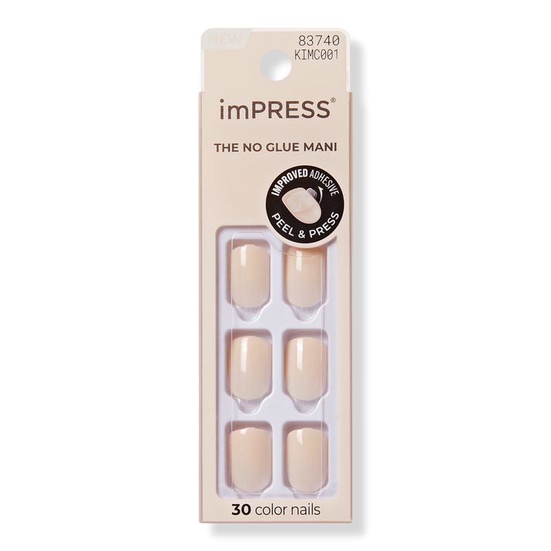 Impress Color Short Squoval Press On Nails - Point Pink