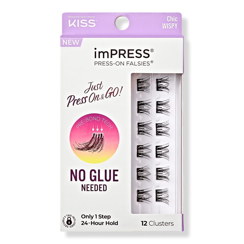 Impress Falsies Pre-Glued Lash Clusters Minipack, Chic Wispy