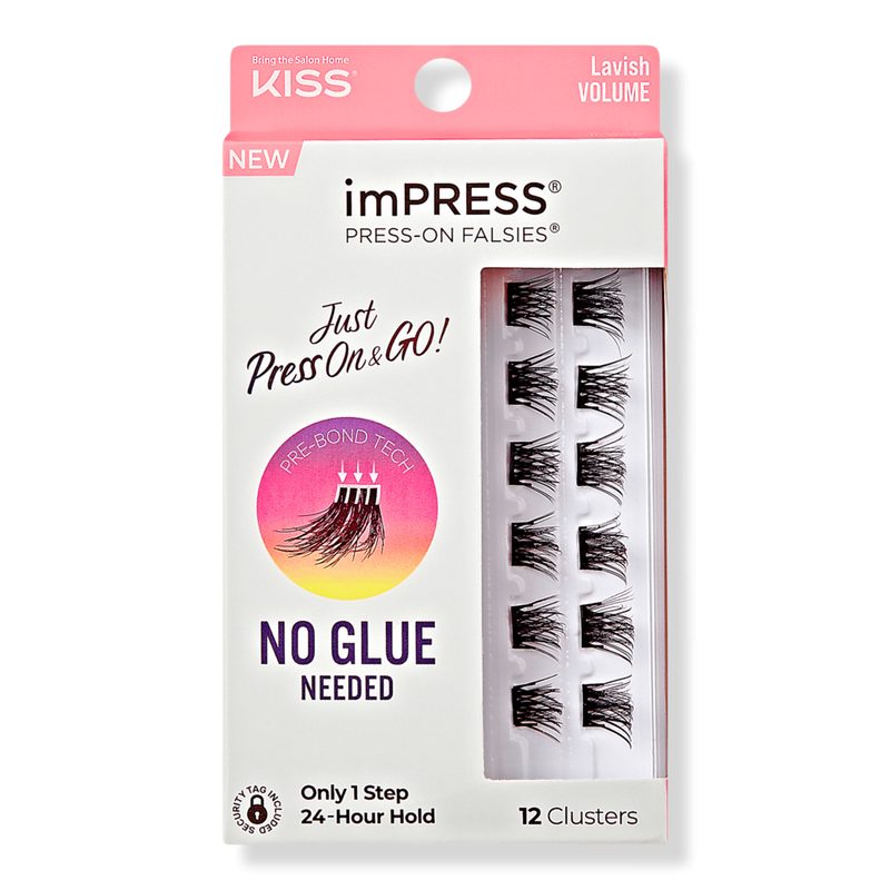Impress Falsies Pre-Glued Lash Clusters Minipack, Lavish Volume