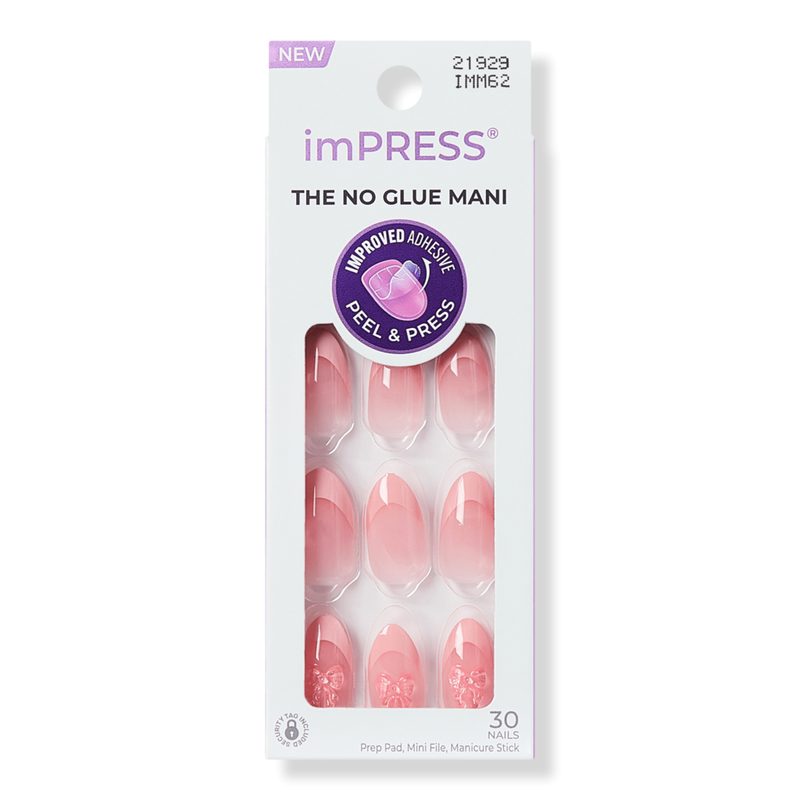 Impress French Design Medium Almond Press On Nails - Glow Muse