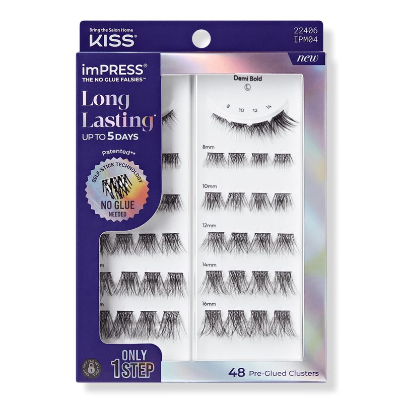 imPRESS Long Lasting Pre-Glued Lash Clusters Kit - Demi Bold