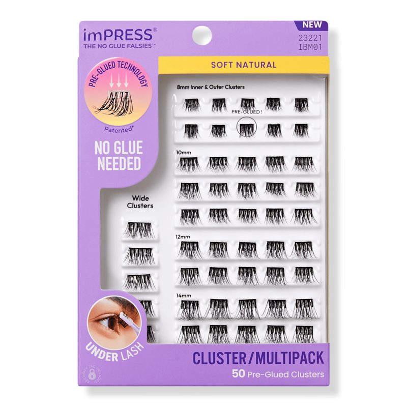 imPRESS Multipack Pre-Glued Lash Clusters Kit - Soft Natural