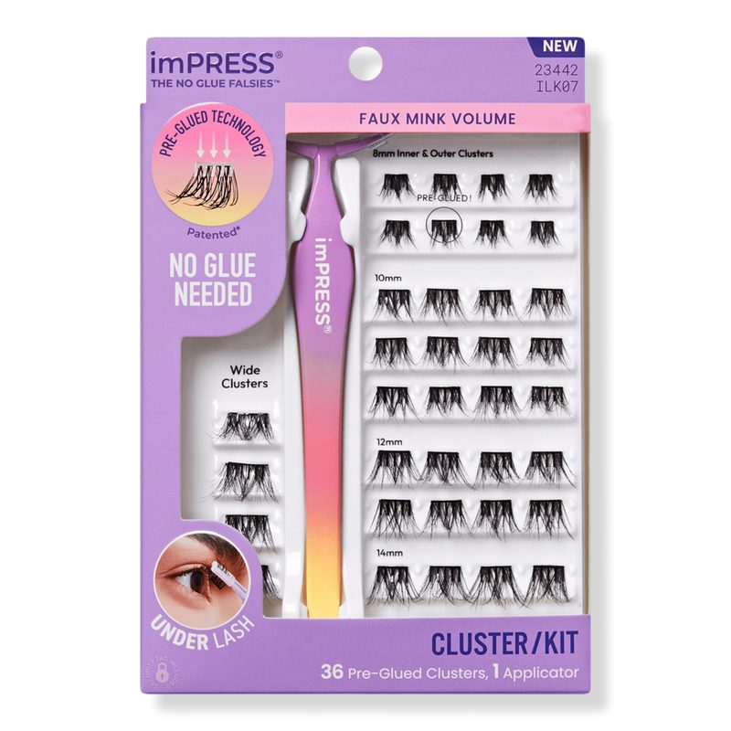 imPRESS Pre-Glued Lash Clusters Kit - Faux Mink Volume