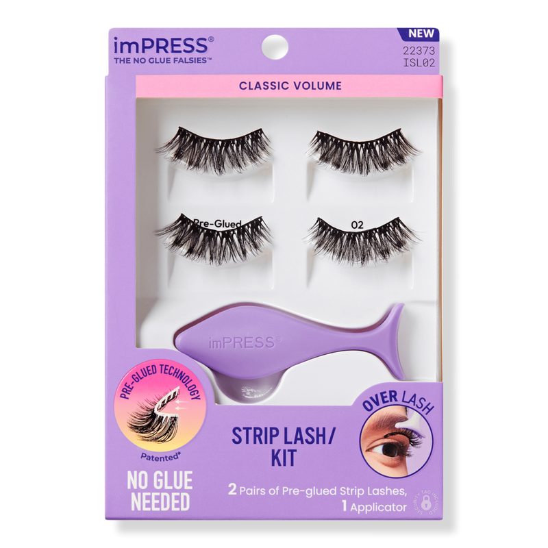 Impress Pre-Glued Strip Lashes Kit - Classic Volume