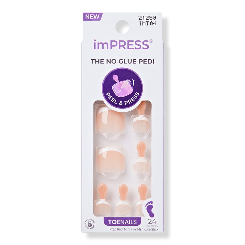 imPRESS Press On Toenails - Blanc Chic