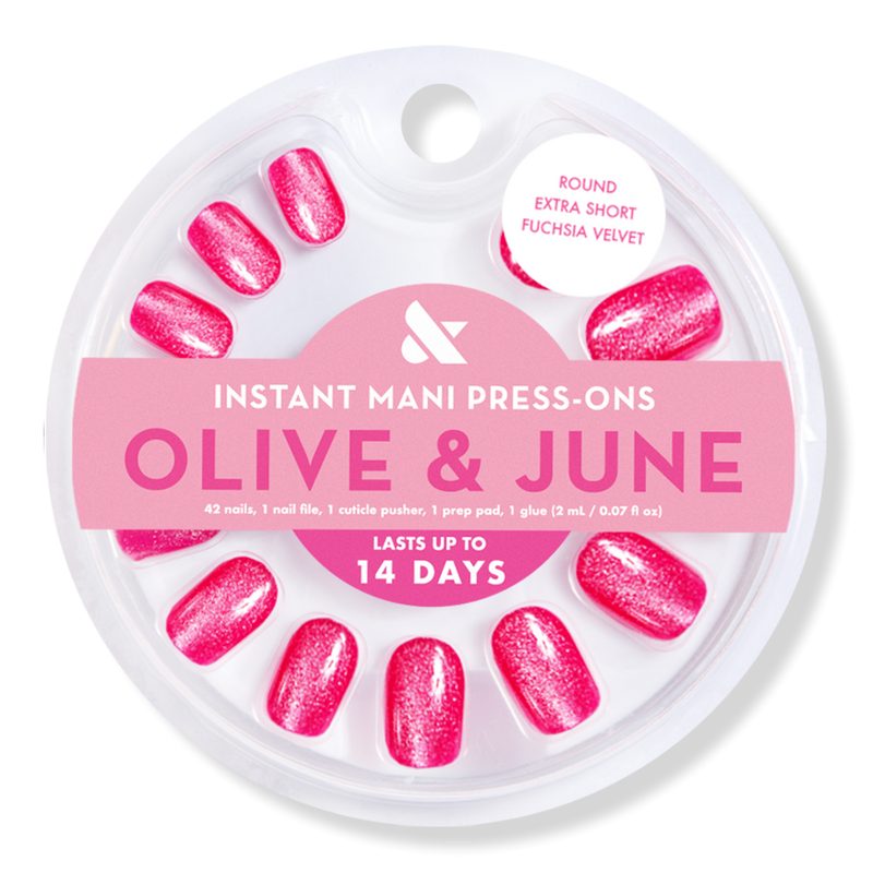 Instant Mani Press-On Nails Fuchsia Velvet