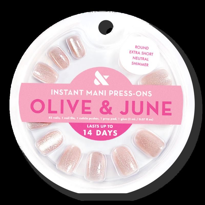 Instant Mani Press-On Nails Neutral Shimmer