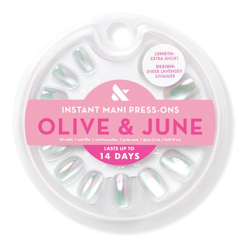Instant Mani Press-On Nails Sheer Lavender Shimmer