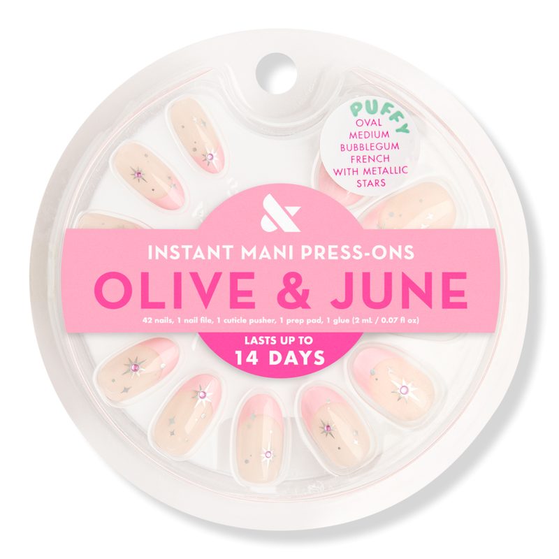 Instant Mani Press-On Nails Star Gem French