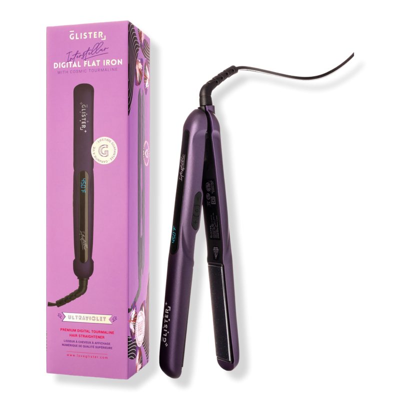 Interstellar Digital Cosmic Tourmaline Flat Iron - Purple