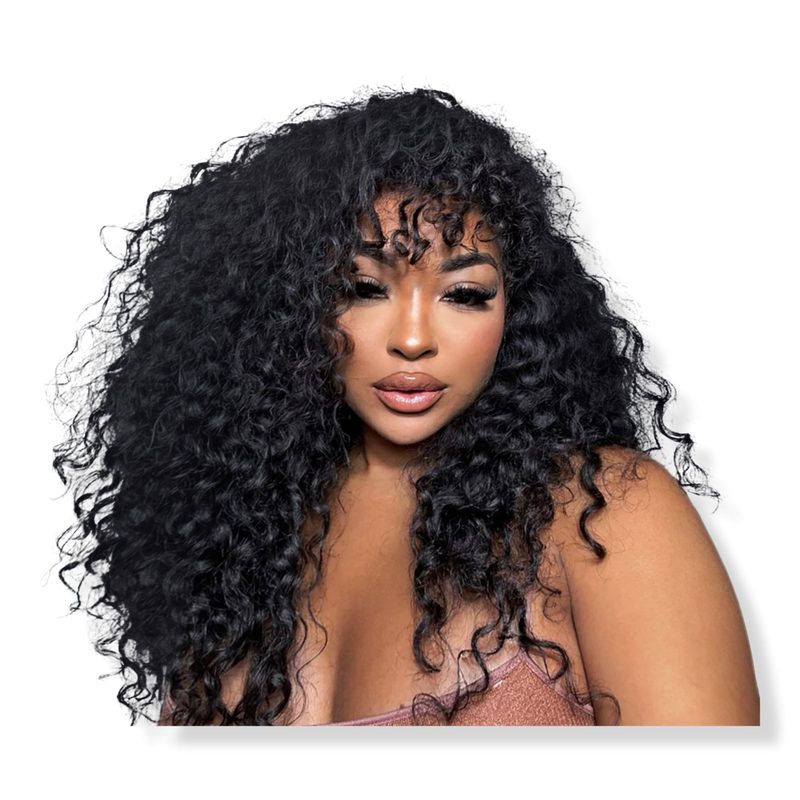 Island Curl Deep Wave Curly Human Hair Wefts (Bundles) Extensions - 20"
