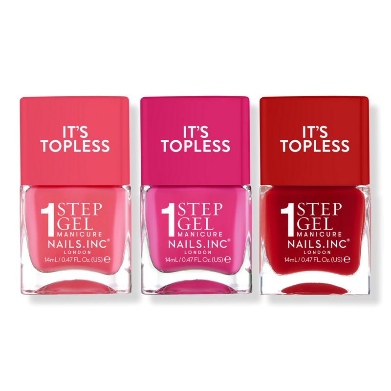 It's Topless Reds 1-Step Gel-Like Manicure Nail Polish Set