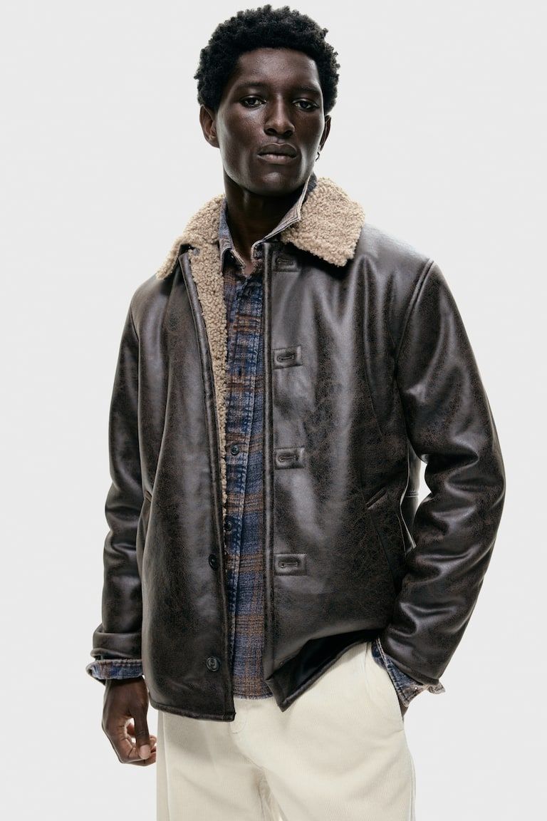 Jacket in Coated Fabric