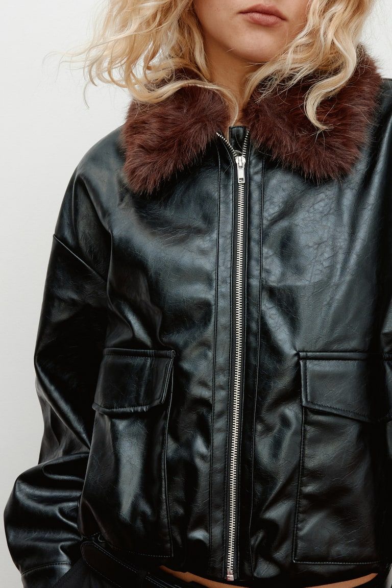 Jacket with Fluffy Collar
