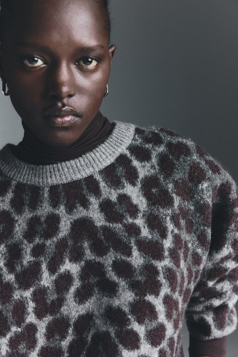 Jacquard-Knit Sweater
