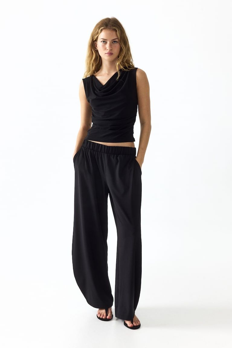 Jersey Balloon-Leg Pants