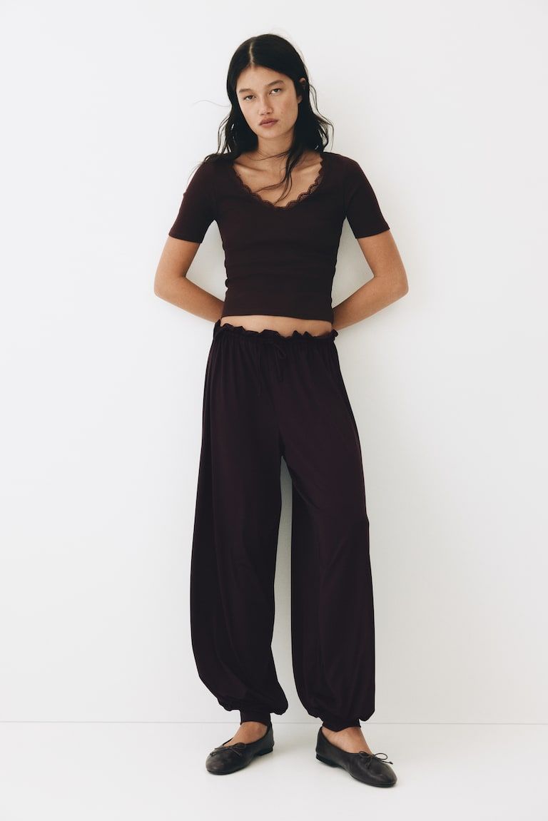 Jersey balloon trousers