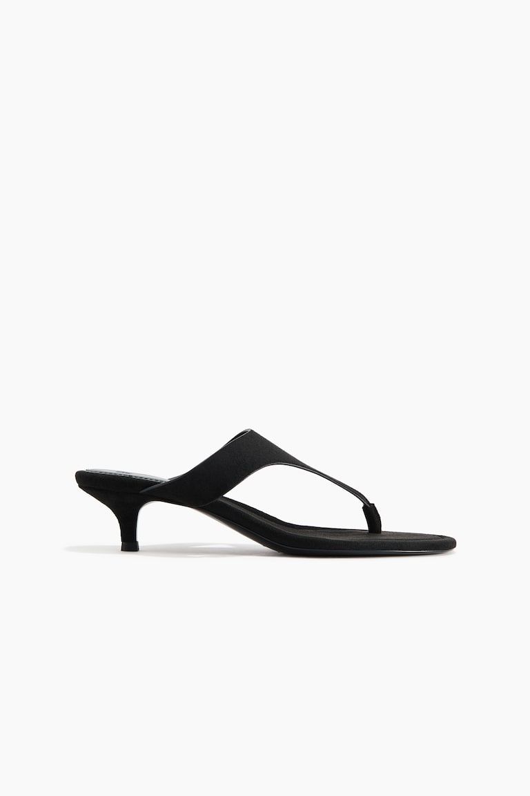 Kitten-Heeled Sandals