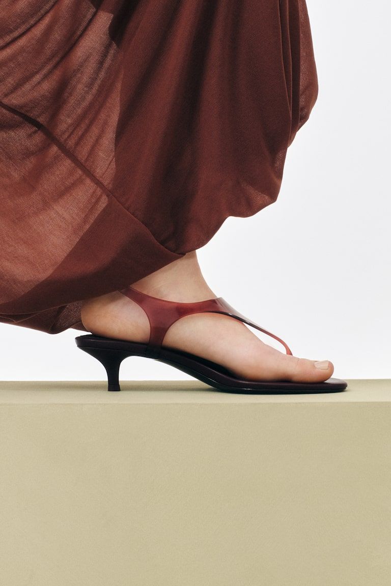 Kitten-Heeled Sandals