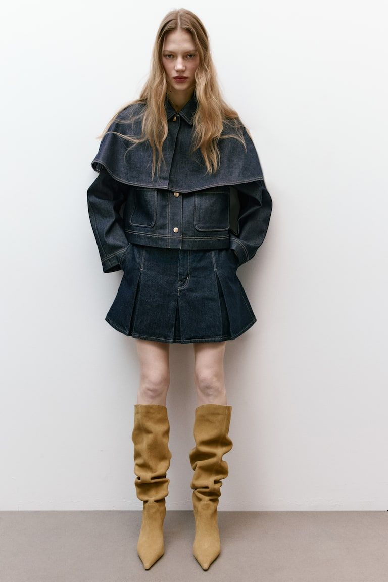 Knee-High Split Suede Boots