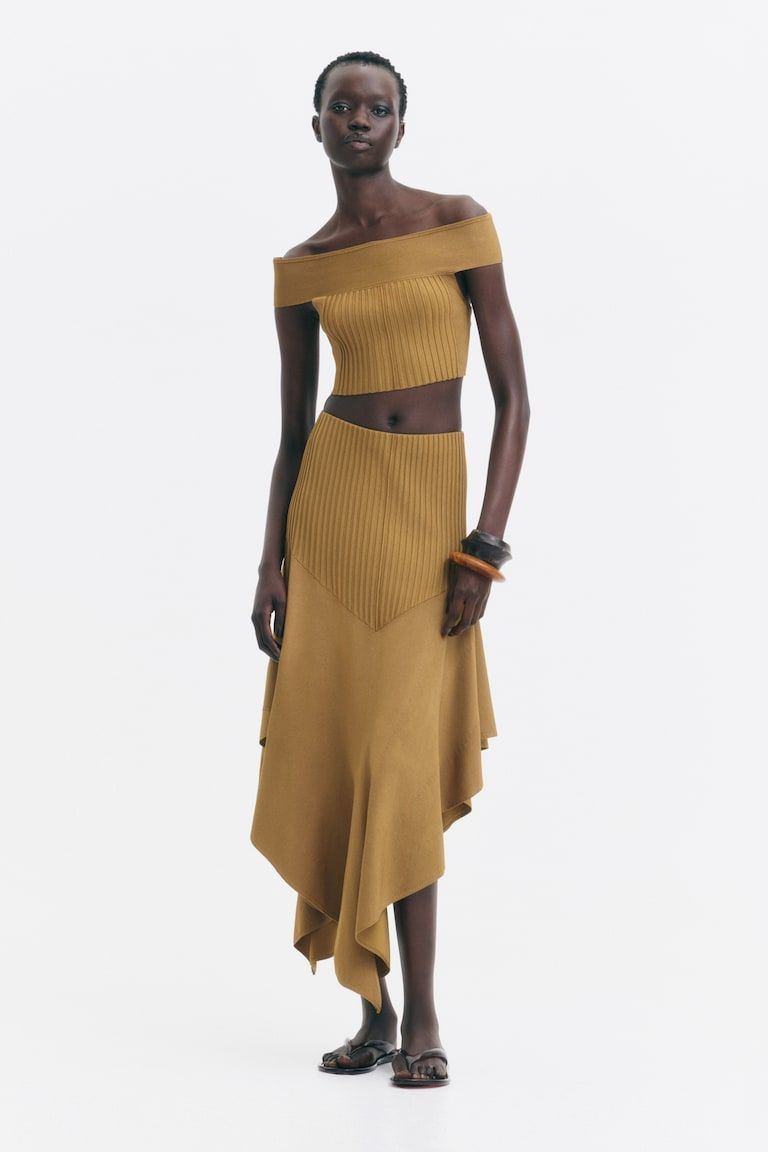 Knit Asymmetric Skirt