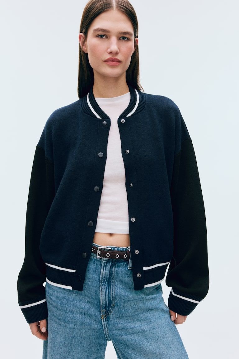 Knit Baseball Jacket