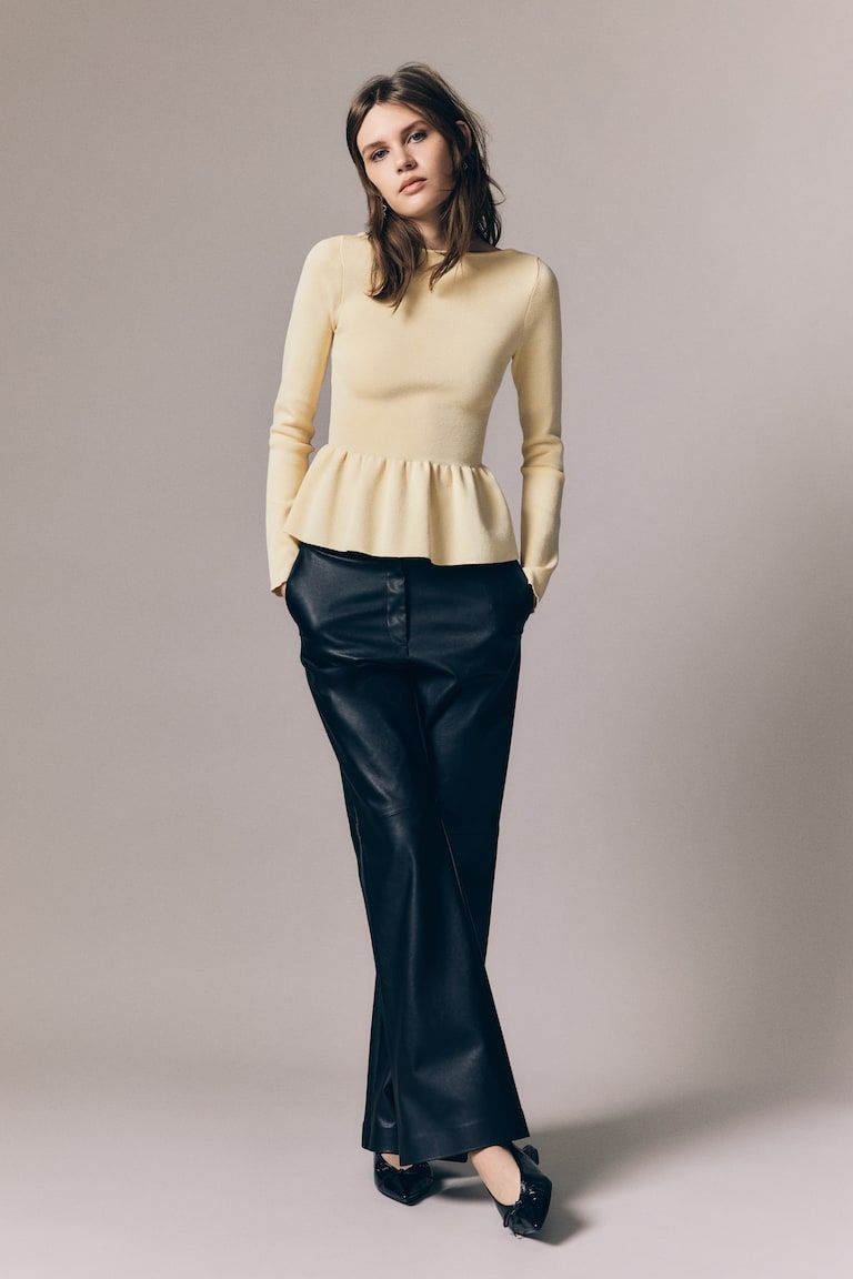 Knit Peplum Top