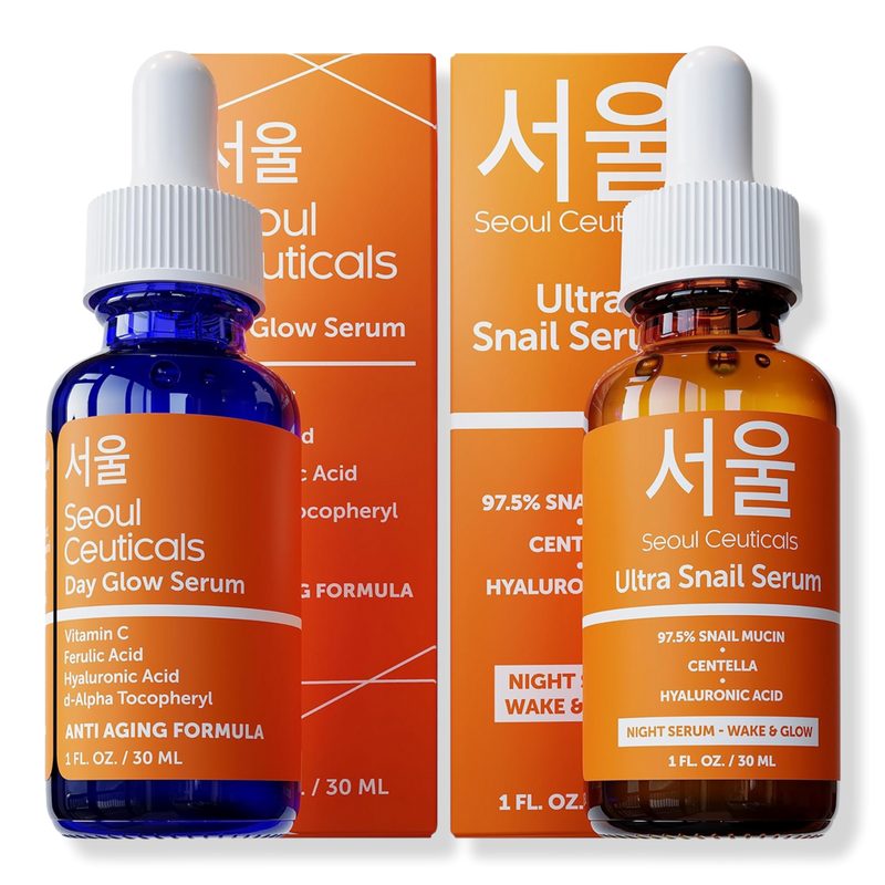 Korean Skin Care Day & Night Serum Duo