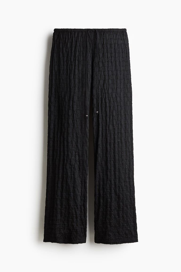 Lace-Look Drawstring Pants