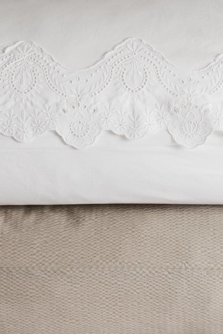 Lace-Trimmed Pillowcase