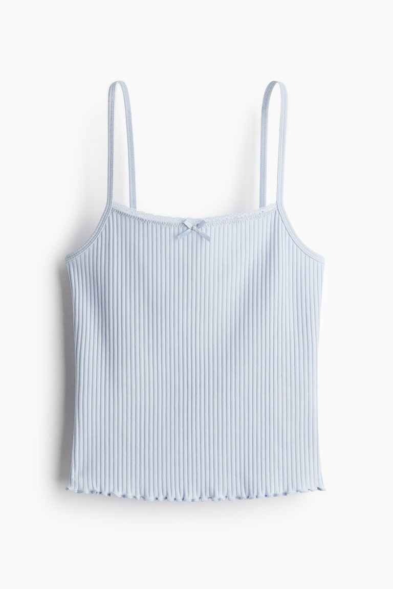Lace-Trimmed Strappy Top