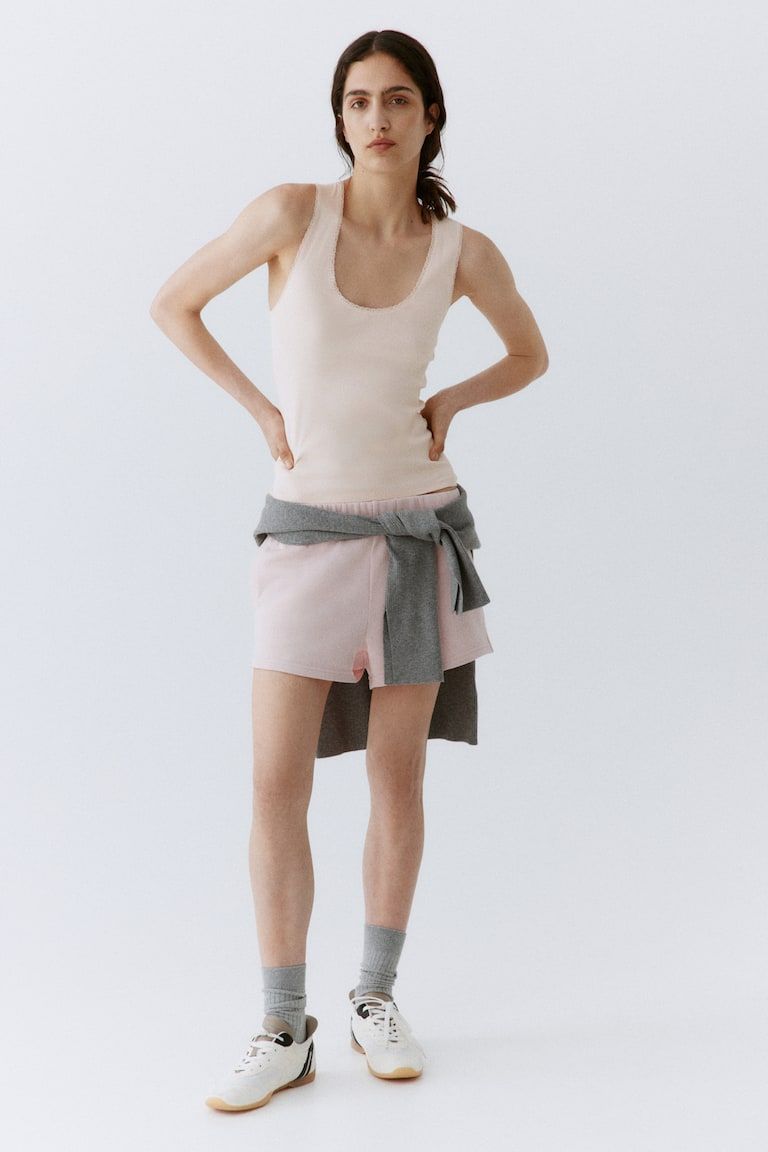 Lace-Trimmed Tank Top
