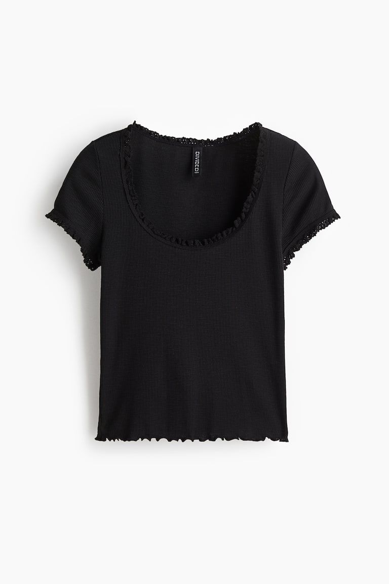 Lace-Trimmed Top