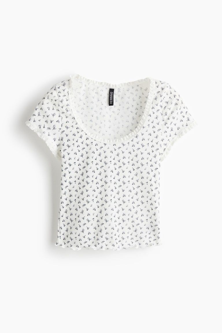 Lace-Trimmed Top