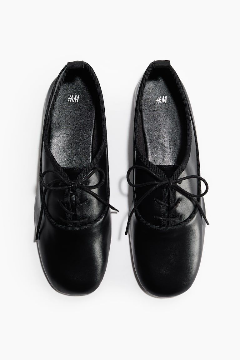 Lace-Up Ballet Flats