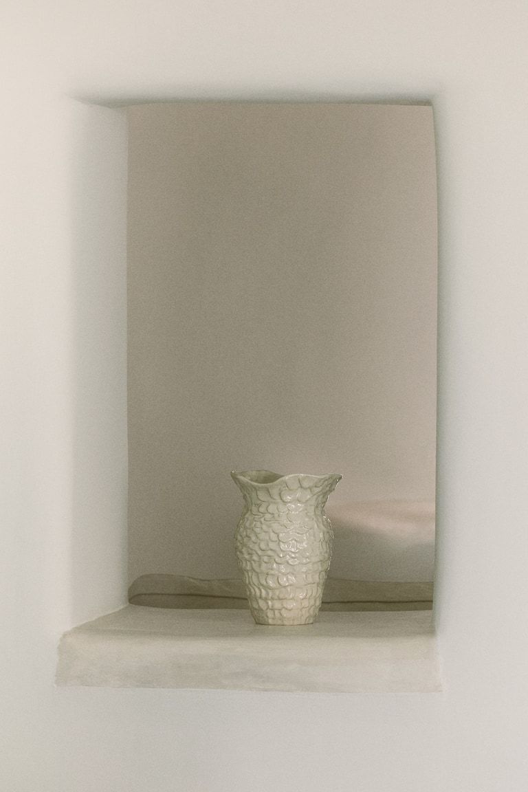 Large Ocean-Inspired Stoneware Vase