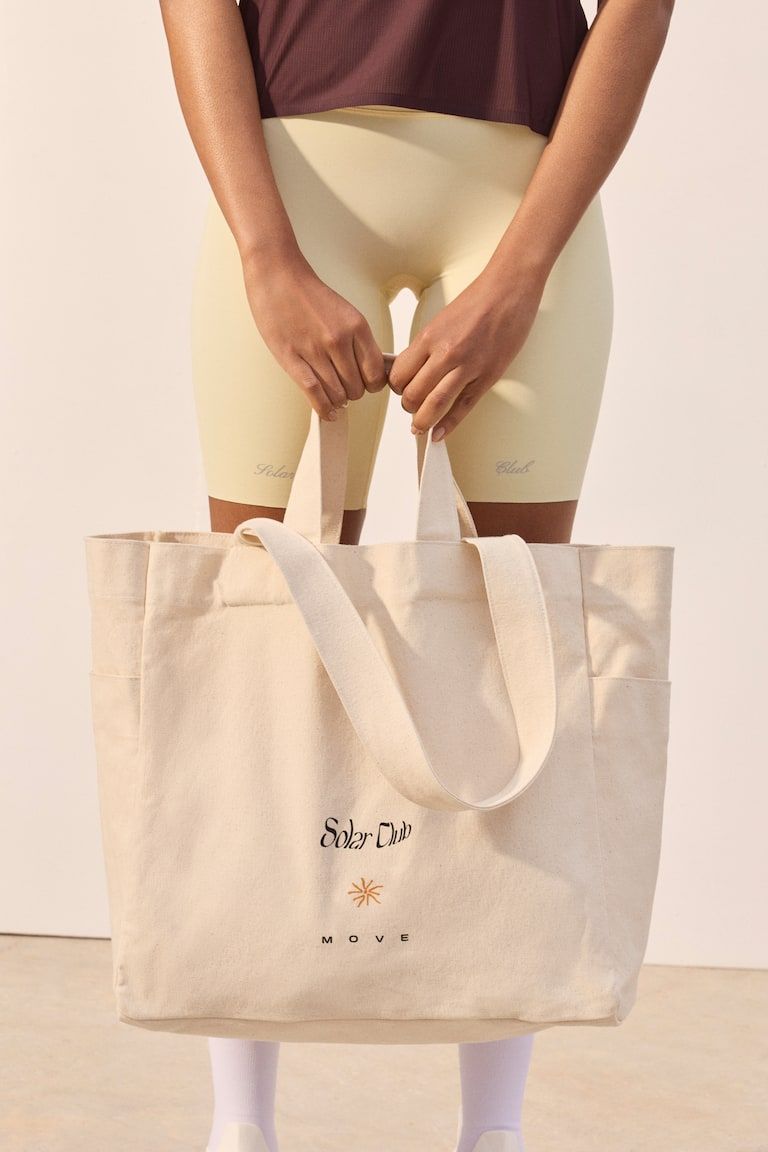 Large Printed Canvas Tote Bag