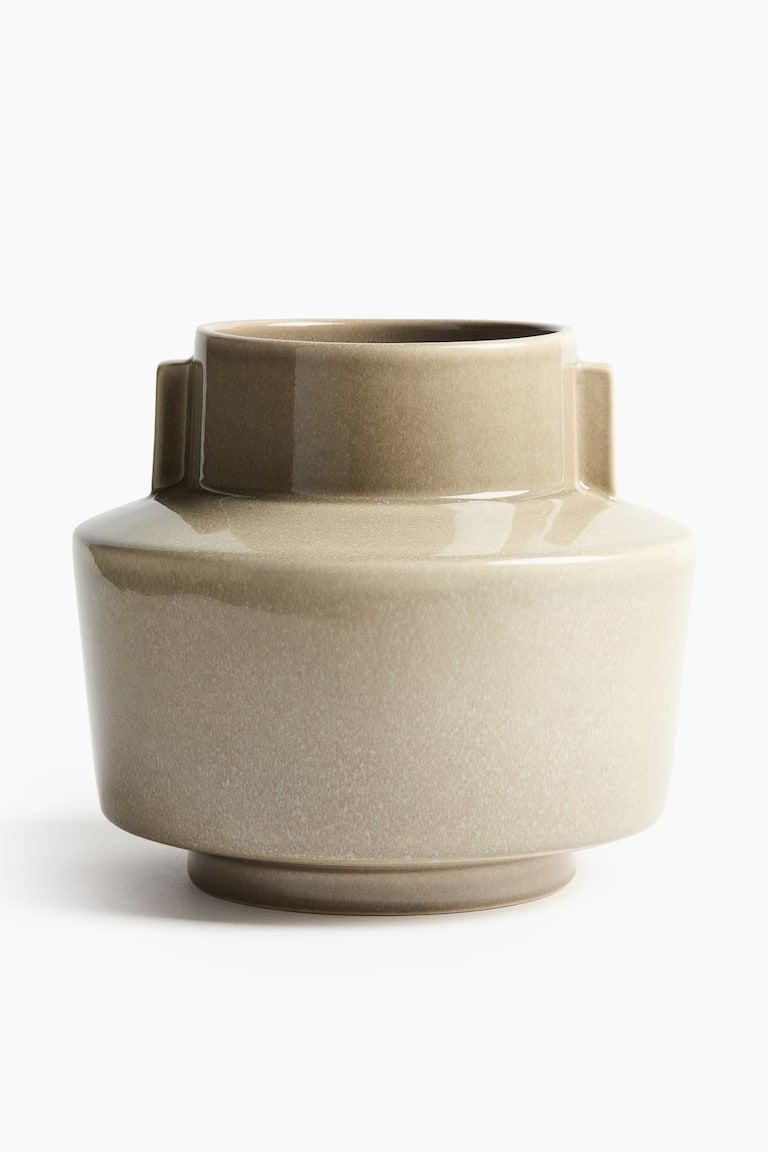 Large Reactive-Glaze Stoneware Vase