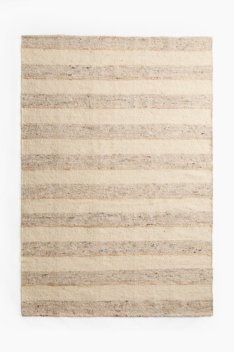 Large Textured-Weave Wool-Blend Rug