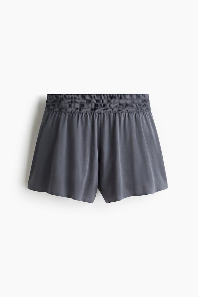 Layered Sports Shorts with Pocket